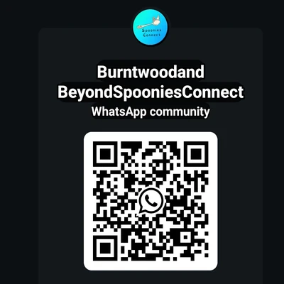 QR code to join Burntwood & Beyond Spoonies Connect on WhatsApp